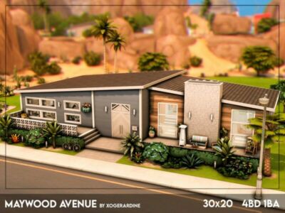 Maywood Avenue (NO CC) By Xogerardine Sims 4 CC