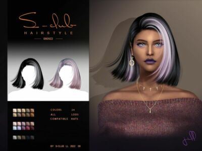 Medium Hairstyle (Jill) By S-Club By S-Club Sims 4 CC