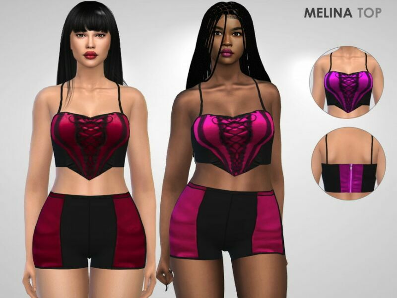 Melina TOP By Puresim Sims 4 CC