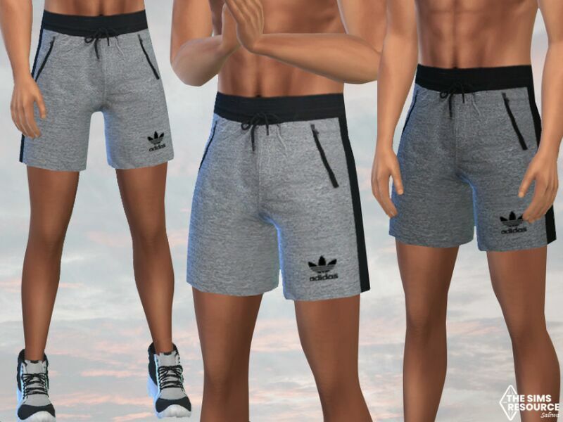 MEN Athletic Melange Shorts By Saliwa Sims 4 CC