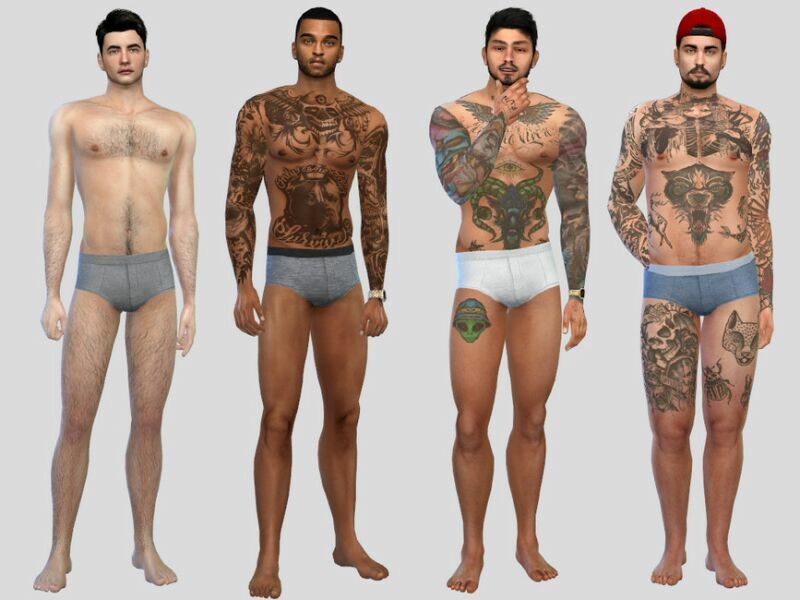 MEN Plain Briefs By Mclaynesims Sims 4 CC