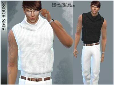 Men’S Knitted Tank TOP Sims 4 CC