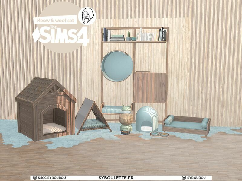 sims 4 cc meow and woof set by syboulette 2