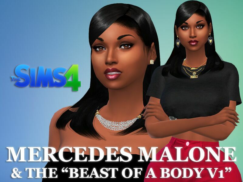 Mercedes Malone & The Beast Of A Body V1 Body Preset By VTK Sims 4 CC