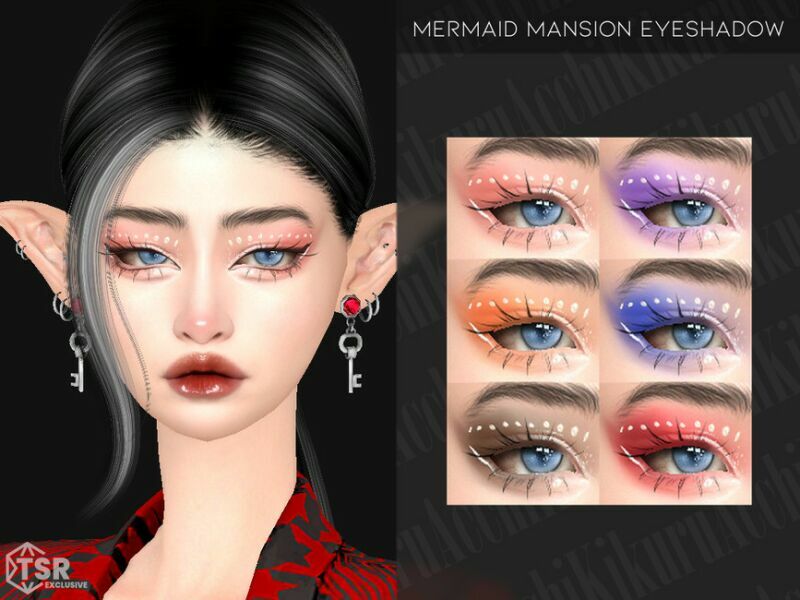 Mermaid Mansion Eyeshadow By Kikuruacchi Sims 4 CC