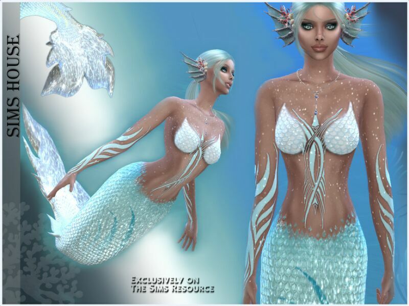 sims 4 cc mermaid tail striped 2