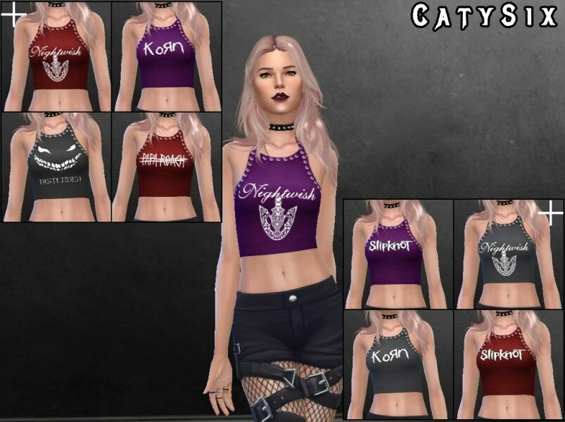 sims 4 cc metal band tops by catysix 2