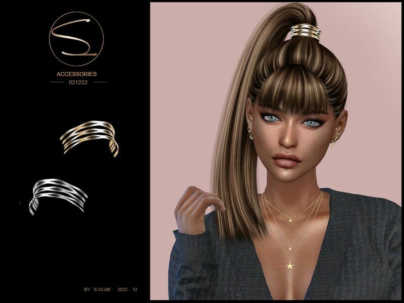 Metal Hair Accessories By S-Club By S-Club Sims 4 CC