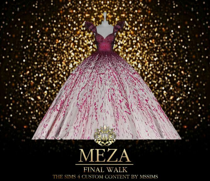 Meza Final Walk Gown By Mssims Sims 4 CC