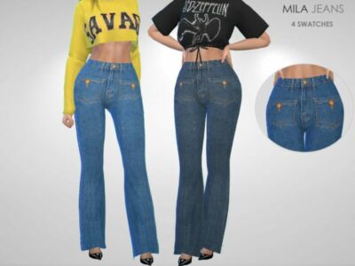 Mila Jeans By Puresim Sims 4 CC