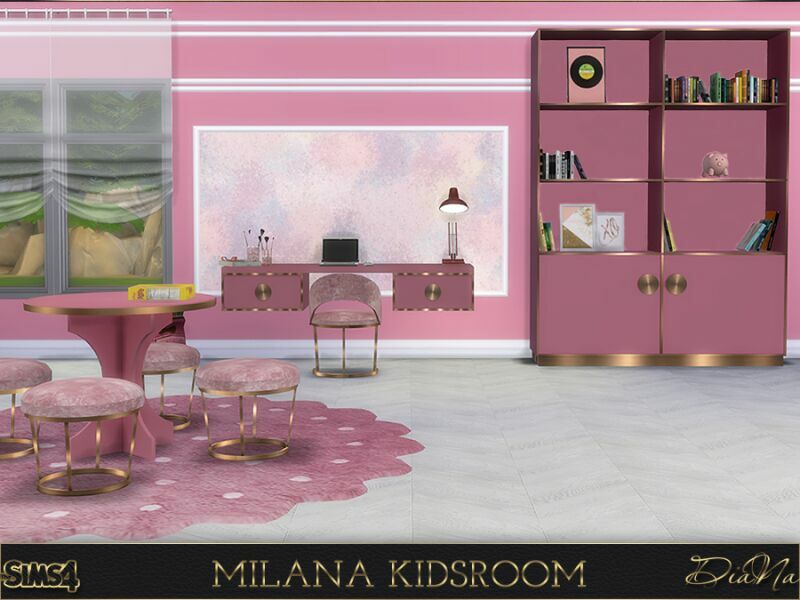 sims 4 cc milana kidsroom by dianasims 6