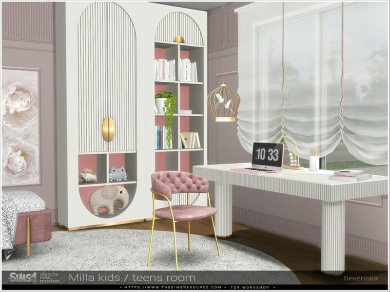 sims 4 cc milla kids teens room by severinka 6