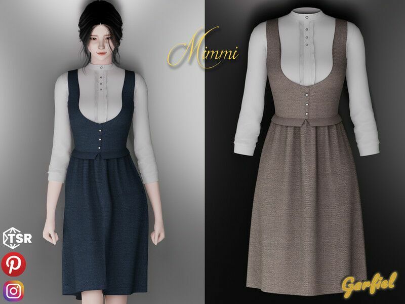 Mimmi – White Blouse And Formal… By Garfiel Sims 4 CC