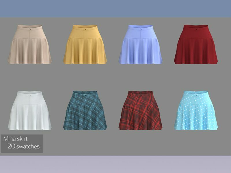 sims 4 cc mina mini skirt patreon by belal1997 2