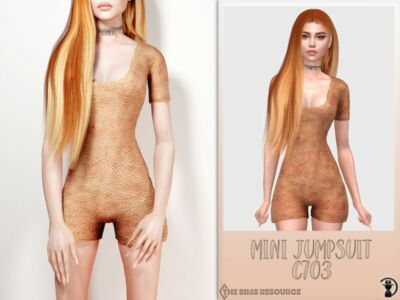 Mini Jumpsuit C703 By Turksimmer Sims 4 CC