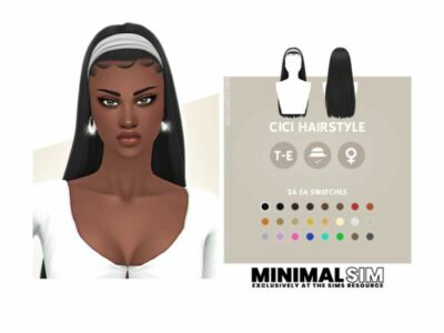 Minimal SIM – Cici Hairstyle By Simcelebrity00 Sims 4 CC