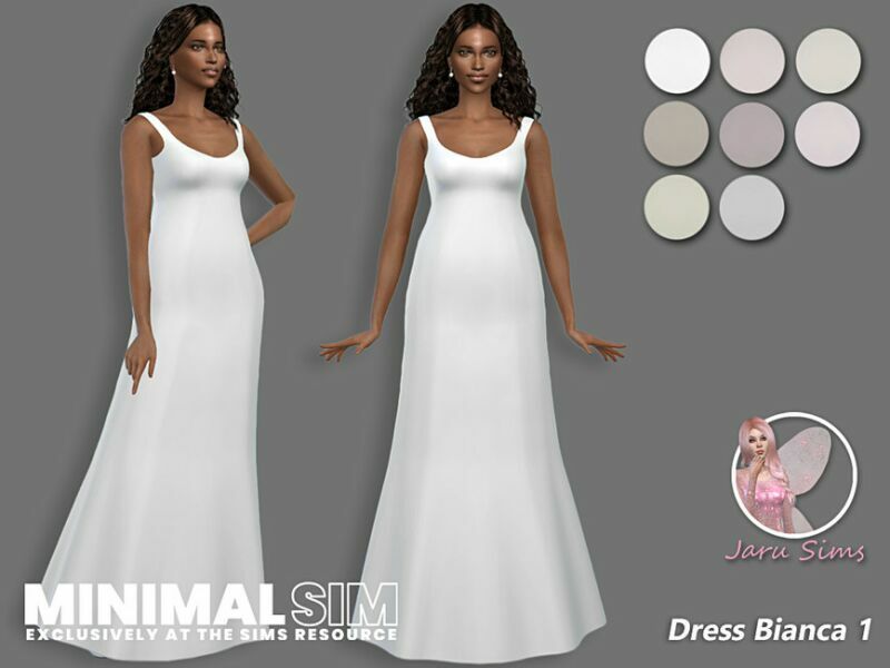 Minimal SIM Dress Bianca 1 Sims 4 CC