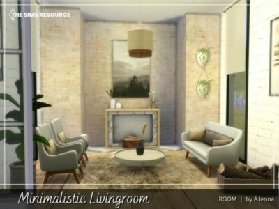 Minimalistic Livingroom Sims 4 CC