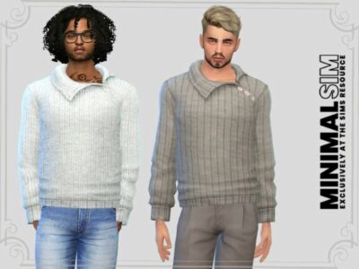 Minimalsim Collar Sweater By Mclaynesims Sims 4 CC