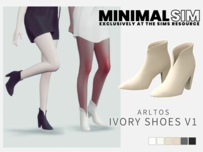 Minimalsim – Ivory Shoes V1 By Arltos Sims 4 CC