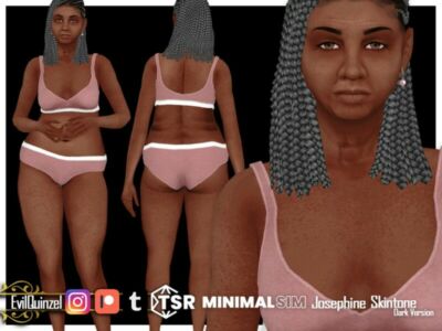 Minimalsim Josephine Skin Dark Version By Evilquinzel Sims 4 CC