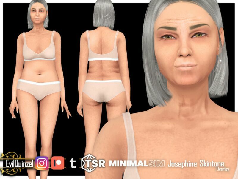 Minimalsim Josephine Skin Overlay By Evilquinzel Sims 4 CC