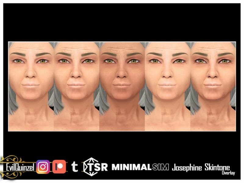 sims 4 cc minimalsim josephine skin overlay by evilquinzel 2