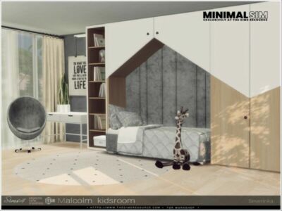 Minimalsim – Malcolm Kidsroom By Severinka_ Sims 4 CC