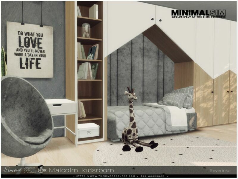 sims 4 cc minimalsim malcolm kidsroom by severinka 2