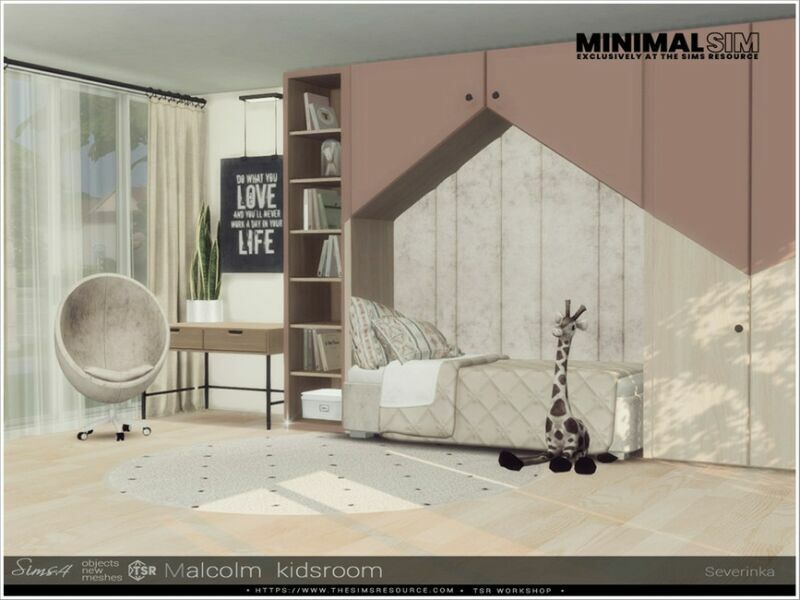 sims 4 cc minimalsim malcolm kidsroom by severinka 4