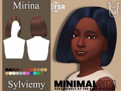 Minimalsim Mirina Hairstyle (Child) By Sylviemy Sims 4 CC