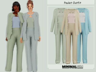 Minimalsim Paulet Outfit By Couquett Sims 4 CC