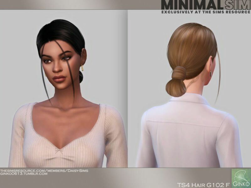 Minimalsim Updo Hairstyle G102 By Daisy-Sims Sims 4 CC