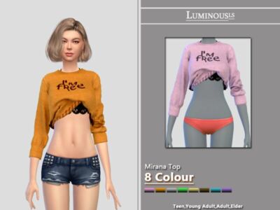 Mirana TOP By Luminousls Sims 4 CC