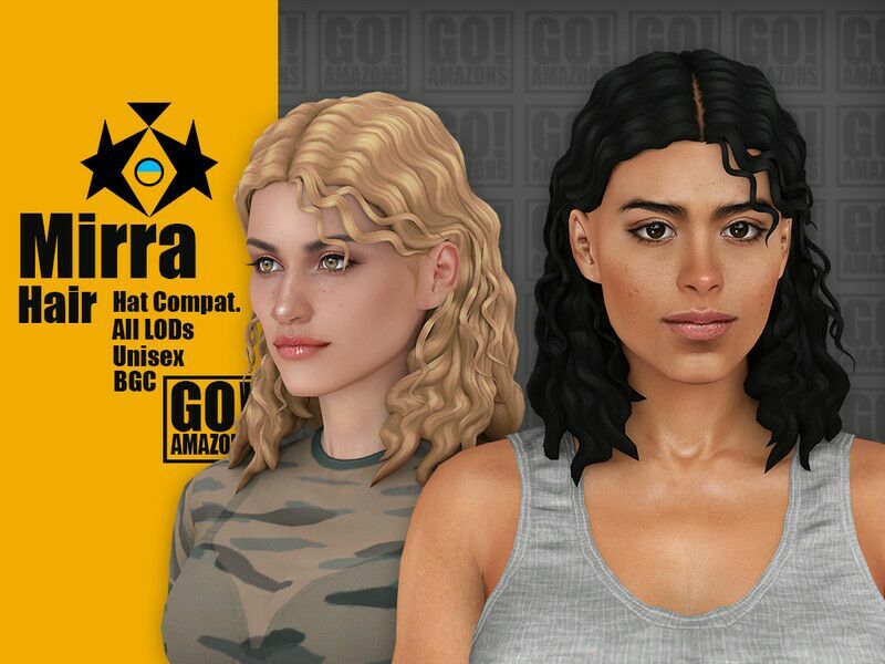 Mirra Hair By Goamazons Sims 4 CC