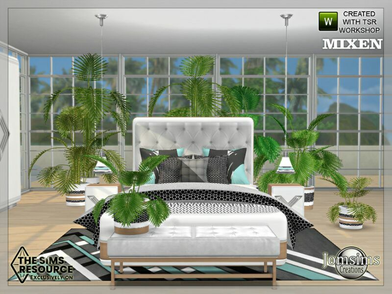 sims 4 cc mixen bedroom by jomsims 5