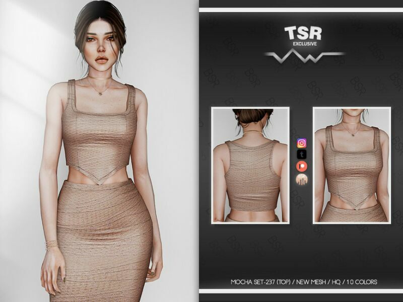 Mocha SET-237 (TOP) BD732 By Busra-Tr Sims 4 CC