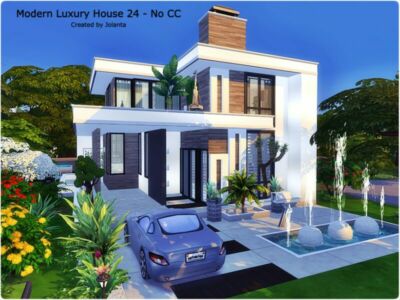 Modern Luxury House 24 – NO CC By Jolanta Sims 4 CC