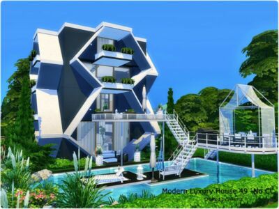 Modern Luxury House 49 – NO CC By Jolanta Sims 4 CC