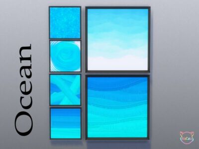 Modern Paintings – Ocean By Itiscats Sims 4 CC