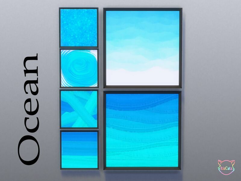 Modern Paintings – Ocean By Itiscats Sims 4 CC