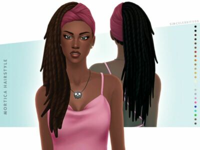 Mortica Hairstyle By Simcelebrity00 Sims 4 CC