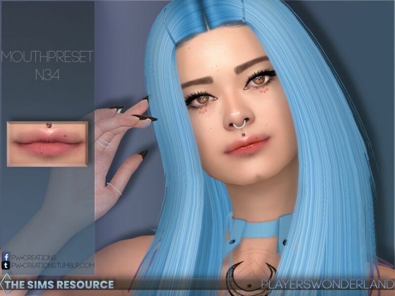 Mouthpreset N34 By Playerswonderland Sims 4 CC