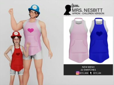 MRS. Nesbitt (Apron – Children Version) Sims 4 CC