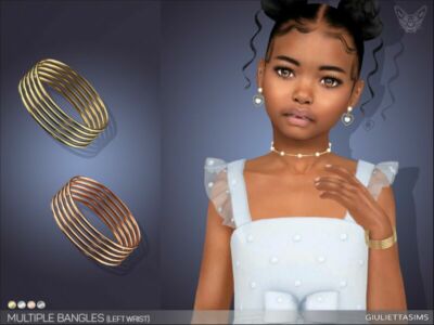 Multiple Bangles Left Wrist For Kids By Feyona Sims 4 CC