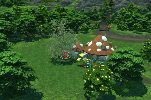 sims 4 cc mushroom cottage 2