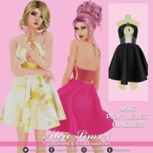 MWC “Pick The Best” Minidress Sims 4 CC