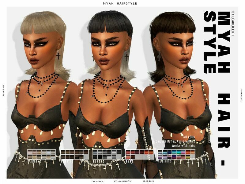 Myah Hairstyle Sims 4 CC