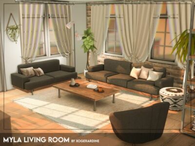 Myla Living Room (TSR Only CC) By Xogerardine Sims 4 CC