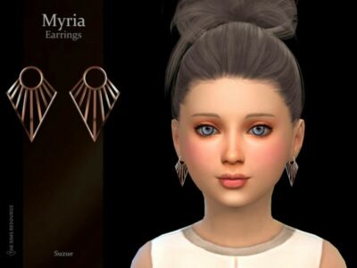 Myria Earrings Child By Suzue Sims 4 CC